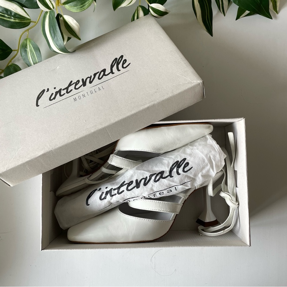 L'INRERVALLE White leather heels - Picture 3 of 3